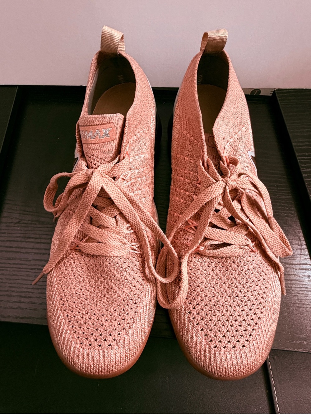 Nike Women's Knit Lace-Up Sneakers - Rose/Coral
